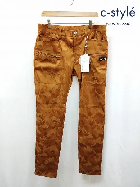 MARK&LONA マーク&ロナ パンツ 52 オレンジ Gauge Jacquard Camo Pants MLM-2C-AT12