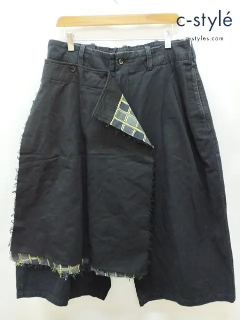 S’YTE×KUON サイト×クオン 6分丈ラップパンツ 3 ブラック UM-P31-038