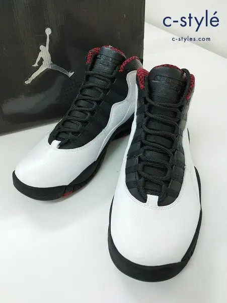 NIKE ナイキ スニーカー 28cm ホワイト×ブラック AIR JORDAN RETRO 10 310805-100