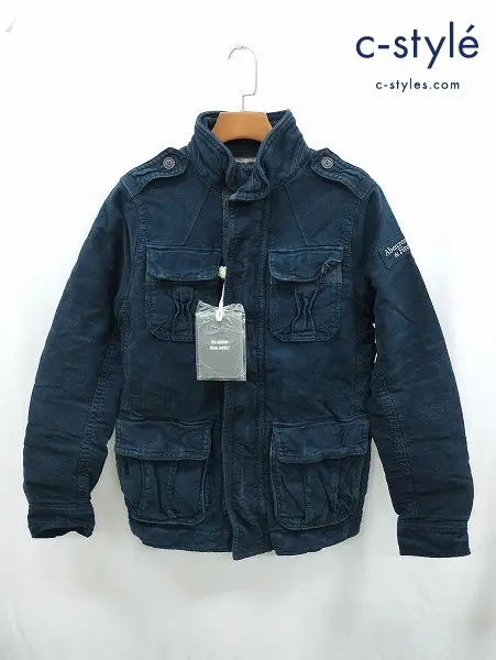 Abercrombie & Fitch アバクロンビー&フィッチ ミリタリージャケット S ブラック系 コットン100%