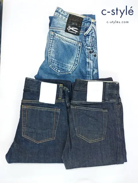 DENHAM デンハム デニムパンツ W27 L32 ウォッシュ加工 スキニー 計3点
