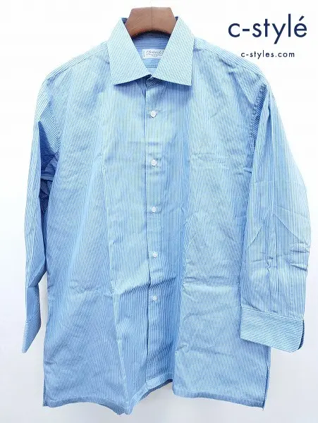 Charvet シャルベ ワイシャツ 43 ブルー系 ストライプ 長袖