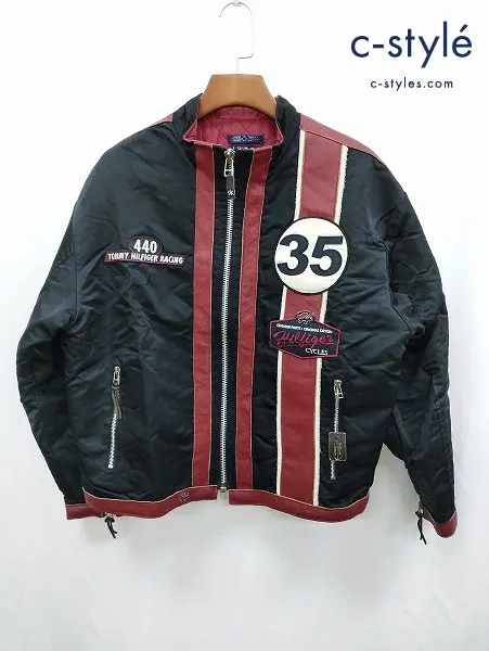 TOMMY HILFIGER トミーヒルフィガー レーシングジャケット M ブラック 85860327