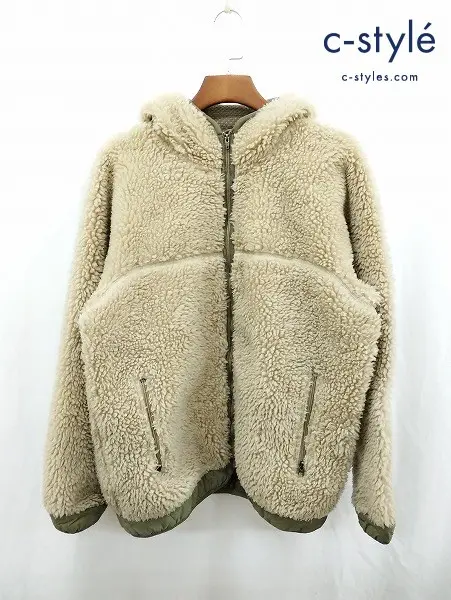 patagonia パタゴニア フリースジャケット M ベージュ系 USA製 ボア パーカー レトロリズムフーディ 20930FA