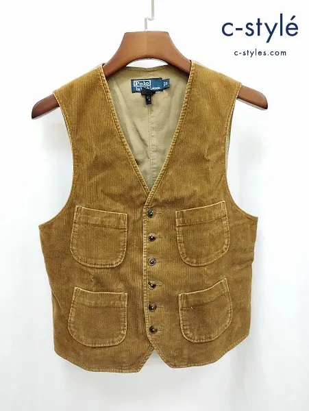 Polo Ralph Lauren ポロラルフローレン ベスト S ブラウン系 コーデュロイ コットン100%