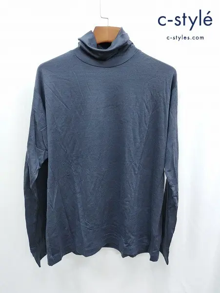 DESCENTE PAUSE デサントポーズ タートルネックニット 0 ネイビー系 日本製 MERINO WOOL TURTLE DLUQJB55