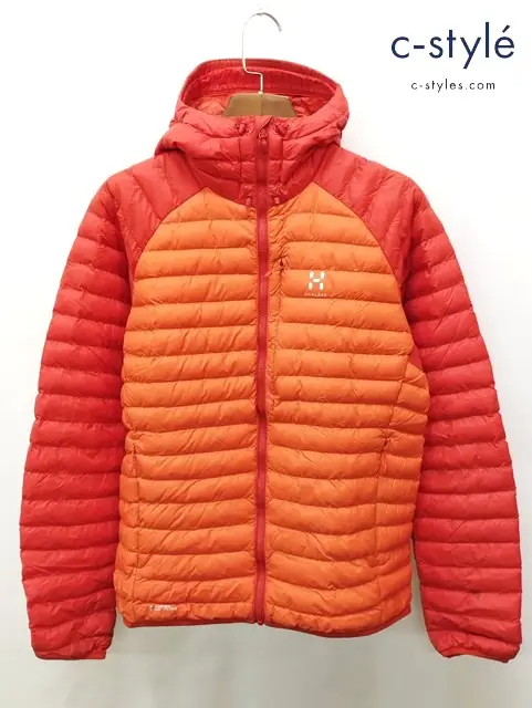 HAGLOFS ダウンジャケット S オレンジ系 ESSENS MIMIC HOOD エッセンス ミミック フード 603158