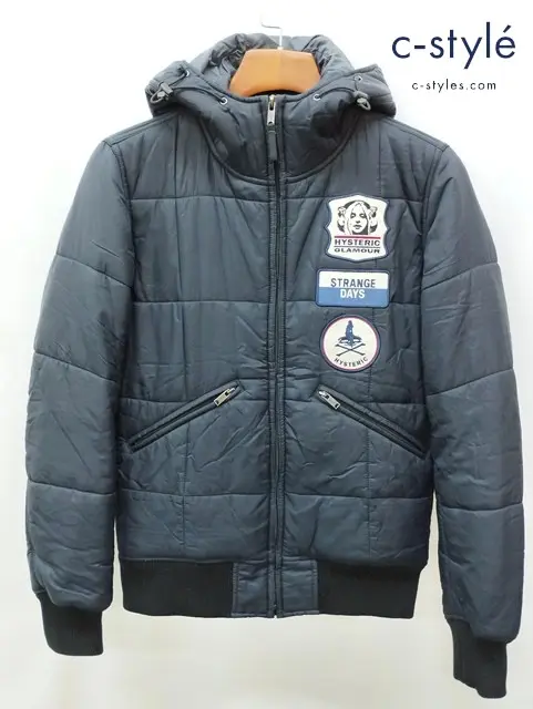 HYSTERIC GLAMOUR ヒステリックグラマー ダウンジャケット S ブラック PRIMALOFT 0293AB03 レディース