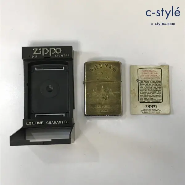 ZIPPO ジッポー オイルライター VIETNAM BIEN HOA 67-68 LINE THIEF MOHAWK ゴールド×シルバー ’59 斜体