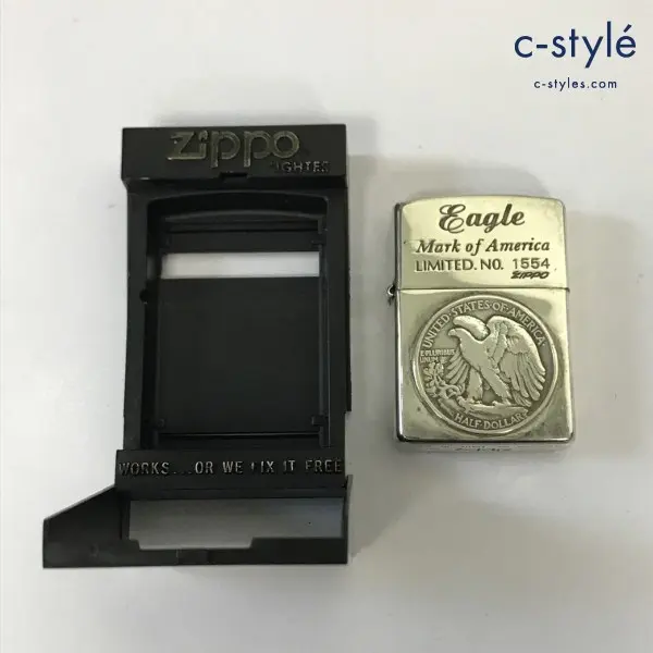ZIPPO ジッポー オイルライター Eagle Mark of America LIMITED HALF-DOLLAR シルバー ’95