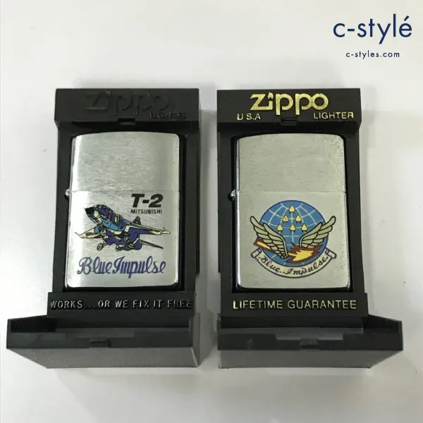 ZIPPO ジッポー オイルライター T-2 MITUBISHI Blue Impulse Wing 航空自衛隊 ’93 シルバー