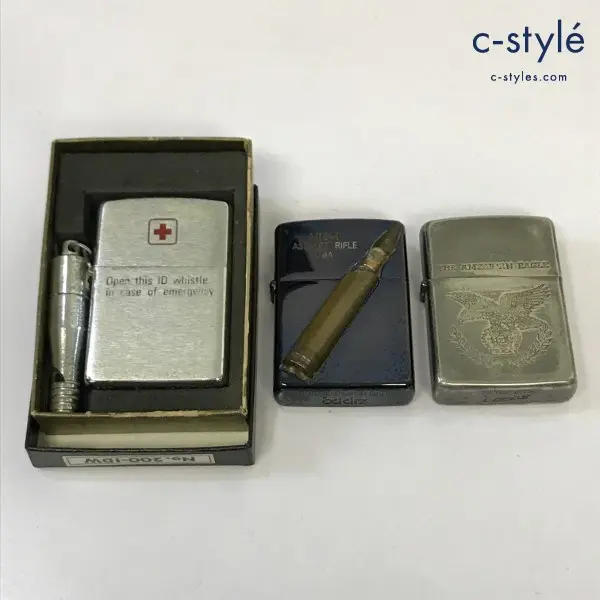 ZIPPO ジッポー オイルライター まとめ M16A1 アサルトライフル 弾丸 THE AMERICAN EAGLE ID WHISTLE 計3点