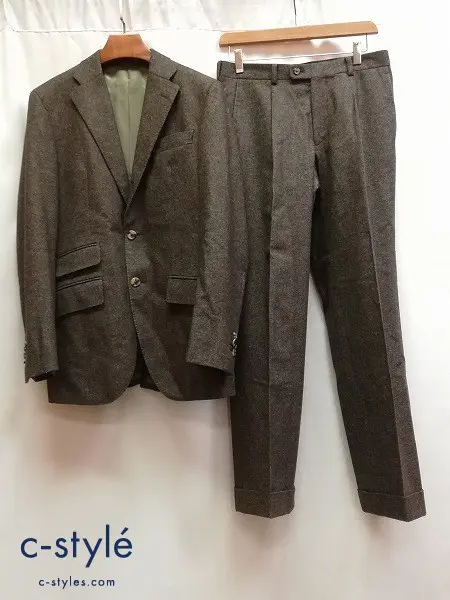 azabu tailor 麻布テーラー スーツ ジャケット 044A パンツ 079 ブラウン系 3B 段返り ウール100％