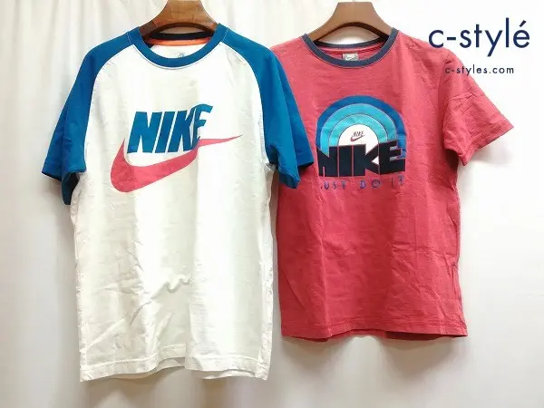 NIKE ナイキ Tシャツ L ホワイト×ブルー レッド 半袖 計2点