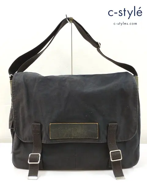 COMME des GARCONS HOMME コムデギャルソンオム ショルダーバッグ ブラック 綿100% 日本製 HA-K202