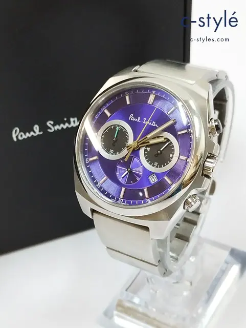 Paul Smith ポールスミス 腕時計 パープル×シルバー クォーツ式 0520-T024203