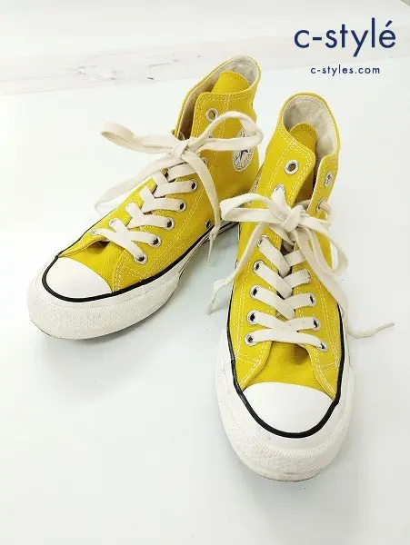 CONVERSE コンバース スニーカー 24.5cm イエロー系 ADDICT CHUCK TAYLOR CANVAS HI 1CL573 レディース