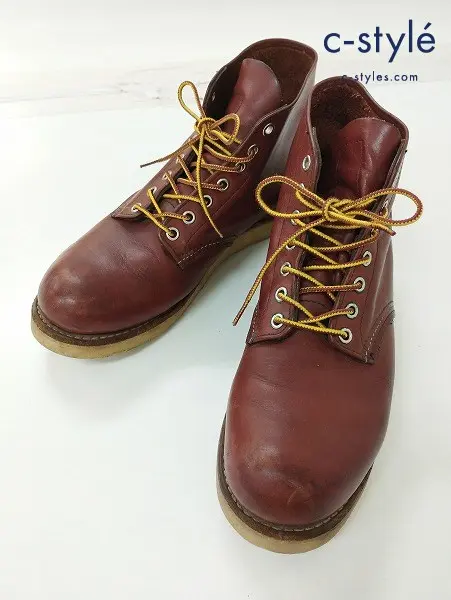 RED WING レッドウィング ブーツ 27cm ブラウン系 レザー USA製 6-INCH ROUND TOE BOOT 9105