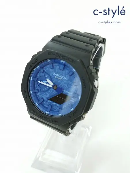 CASIO カシオ 腕時計 ブルー×ブラック G-SHOCK BLUE PAISLEY GA-2100BP クォーツ