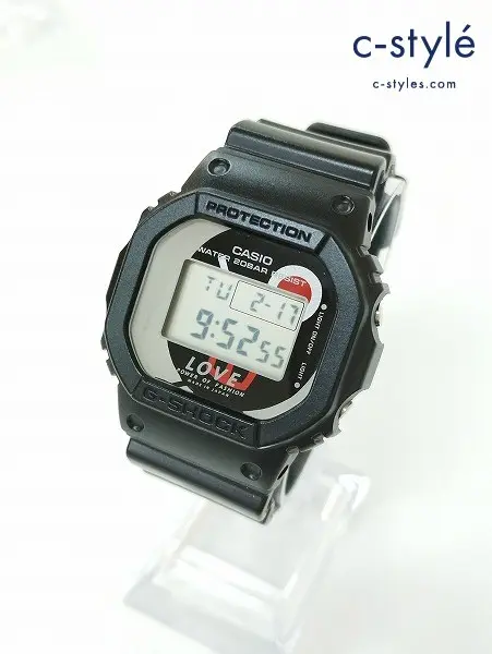 CASIO×LOVE POWER OF FASHION 腕時計 ブラック G-SHOCK DW-5600LP クォーツ