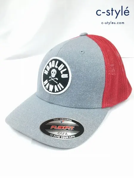 MARK&LONA マーク&ロナ キャップ FREE グレー レッド Hawaii Classic Hat (Fitted) MLF-0A-FC80