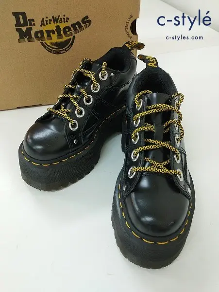 Dr.Martens ドクターマーチン レザーシューズ UK3 ブラック 5i Quad Max レディース 31423001