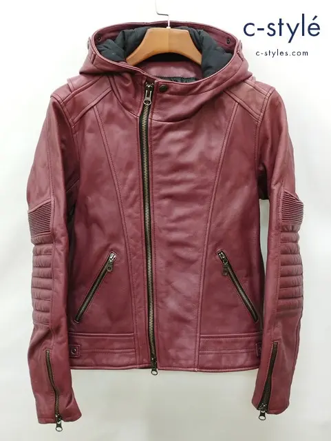 KADOYA カドヤ ライディングジャケット M ワインレッド系 牛革 K’S LEATHER＆K’S PRODUCT MR-LOADED