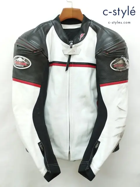KUSHITANI クシタニ ライディングジャケット LL ホワイト×ブラック FUSION PRO JACKET II K-0682