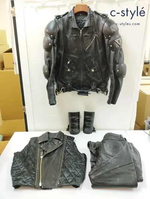 KADOYA カドヤ バトルスーツ ブラック 日本製 牛革 レザー ジャケット パンツ インナー KFFT-196 KFFT-197