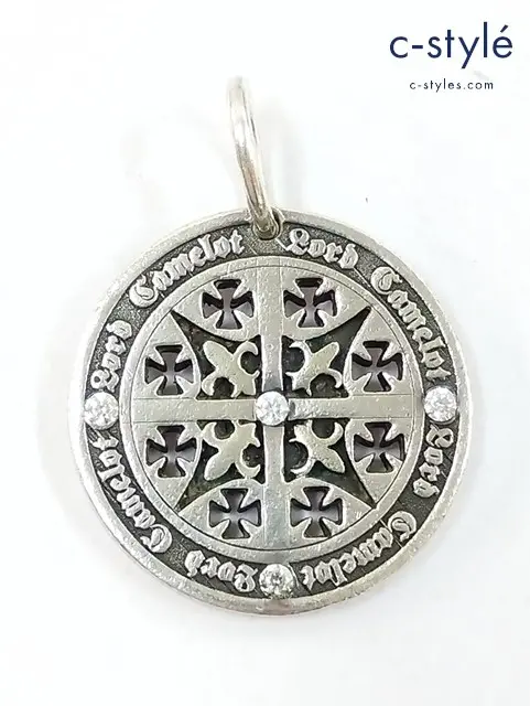 Lord Camelot ロードキャメロット ペンダントトップ シルバー コイン型 フルールドリス クロスパティー