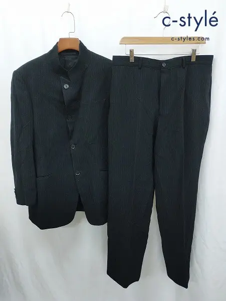 ARMANI COLLEZIONI アルマーニ コレッツィオーニ スーツ 52/R ブラック ストライプ 2B53CY