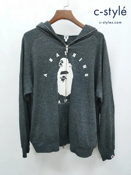 BABY MILO ベイビーマイロ ジップアップパーカー L グレー系 A BATHING APE