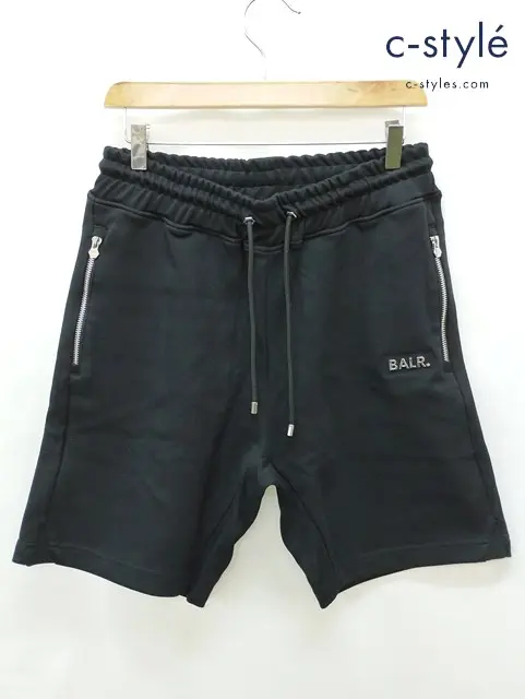 BALR. ボーラー ハーフパンツ M ブラック スウェット Q SERIES REGULAR FIT SHORTS B1431.1061