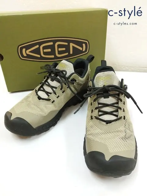 KEEN キーン スニーカー 26cm カーキ系 ウォータープルーフ NXIS EVO WP Plaza Taupe/Citronelle 1027790
