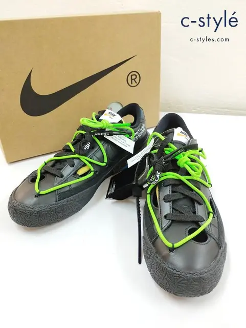 NIKE×OFF-WHITE ナイキ×オフホワイト スニーカー 28cm ブラック BLAZER LOW 77 OW DH7863-001