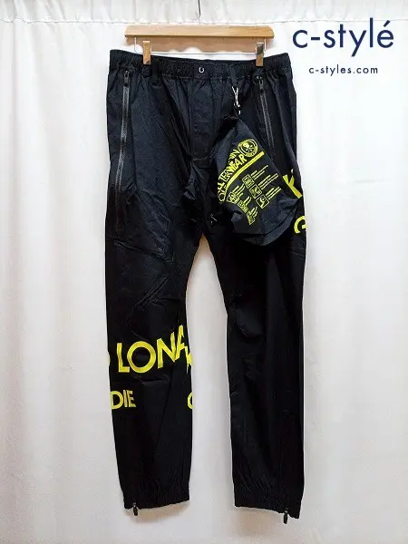 MARK&LONA マーク&ロナ レインウェアパンツ 50 ブラック×イエロー ナイロン100 MLM-1A-AL11