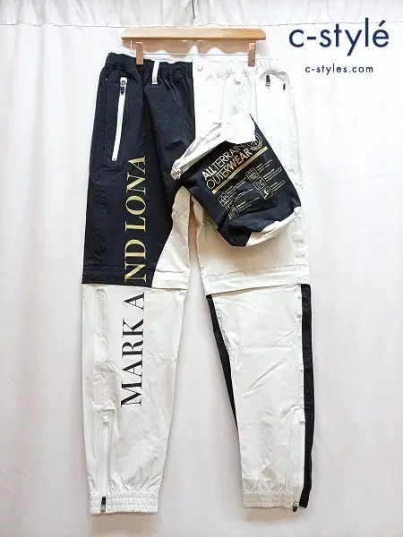 MARK&LONA マーク&ロナ パンツ 50 ホワイト×ブラック Bishop All-Terrain Pants MLM-2A-AL22