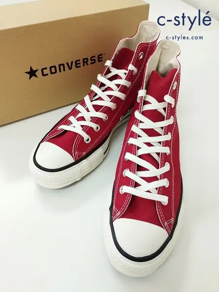 CONVERSE コンバース スニーカー 9 レッド CANVAS ALL STAR J HI RED 日本製 30H01