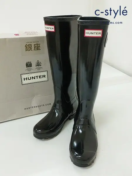 HUNTER ハンター ブーツ US5 ブラック GINZA LIMITED EDIT ORIG TALL レディース