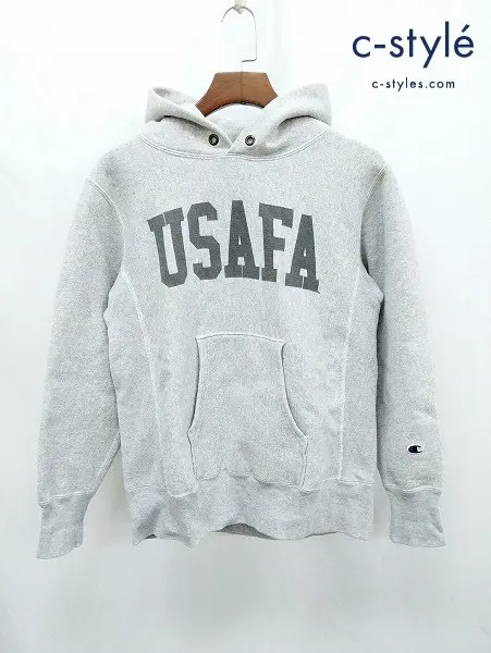 Champion チャンピオン パーカー M グレー系 リバースウィーブ スウェット USAFA C3-G125