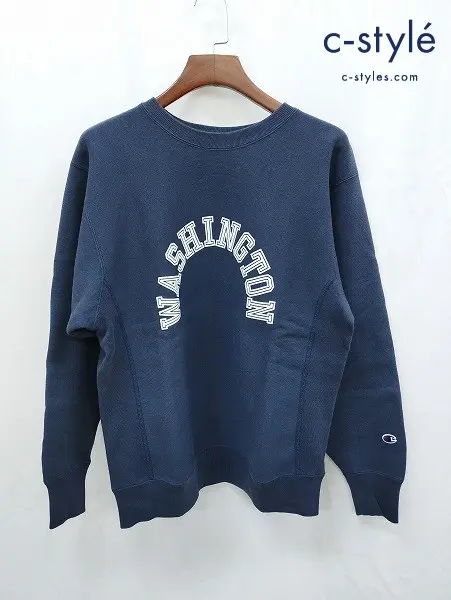 Champion チャンピオン トレーナー M ネイビー系 リバースウィーブ WASHINGTON スウェットシャツ C8-U013