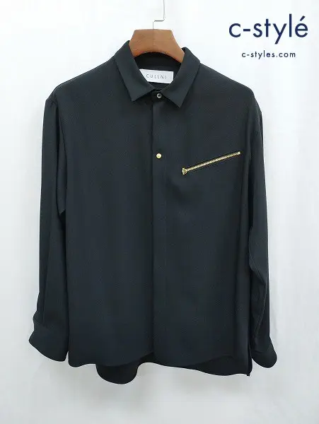CULLNI クルニ 長袖シャツ 1 ブラック 日本製 New Standard Shirt 23-SS-047
