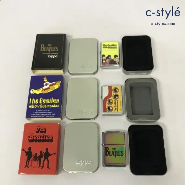 ZIPPO ジッポー オイルライター THE BEATLS Yellow Submarine 黒箱 青箱 スペクトラム加工 赤箱 計3点