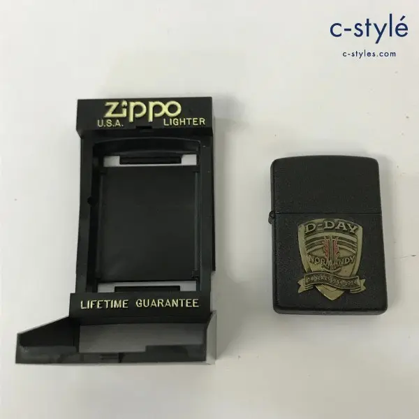 ZIPPO ジッポー オイルライター D-DAY ノルマンディー上陸作戦 50周年記念 ブラック メタル貼り