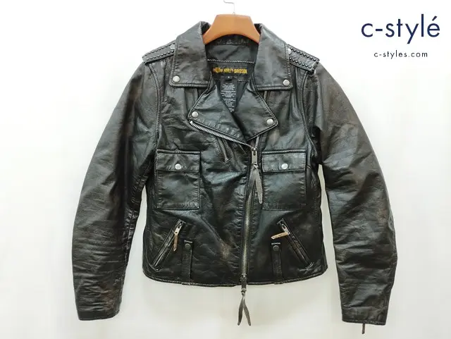 HARLEY-DAVIDSON ハーレーダビッドソン ライダースジャケット S ブラック 牛革 98017-18VW レディース