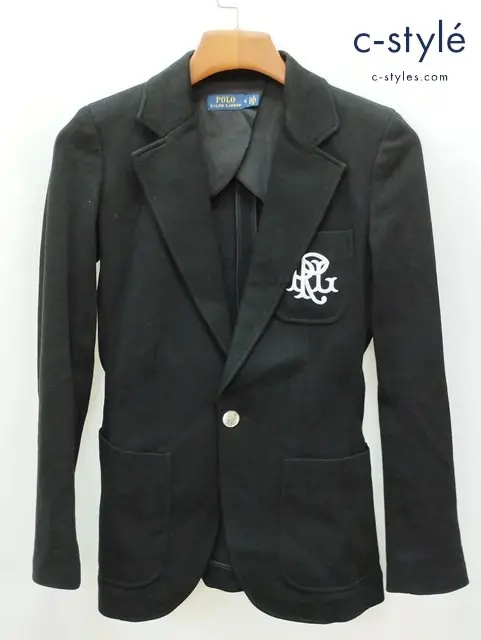 POLO RALPH LAUREN ポロラルフローレン テーラードジャケット 0 ブラック 刺繍 1B 0200011912 レディース