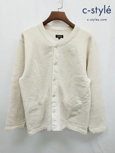 Dapper’s ダッパーズ スウェットカーディガン 42 アイボリー系 ORIGINAL FABRIC HANGING FLEECE BRUSHED