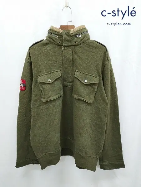Polo Ralph Lauren ポロラルフローレン トレーナー XXL カーキ ハーフジップ フード付き 364637 47471