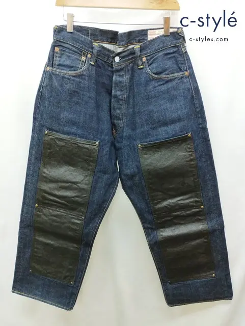 EVISU エヴィス デニムパンツ 36×35 インディゴ×ブラック 2013 綿100％ 日本製