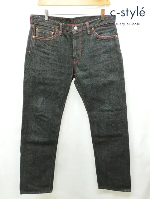 THE FLAT HEAD フラットヘッド デニムパンツ 34 ブラック系 4001SP 綿100％ 日本製